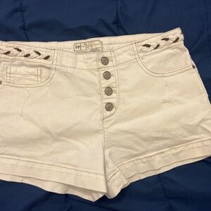 Free People white shorts